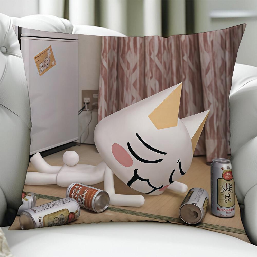 Cute TToro IInoues cushion cover Birthday Anniversary Gifts Double Sided Printed Zipper Cushion Cover Soft Skin Bedding