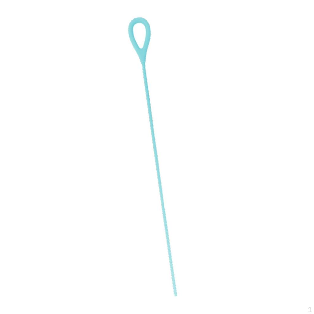 Silicone Straw Brush Long Bendable Multifuctional Bottle Reusable for Drink Lid