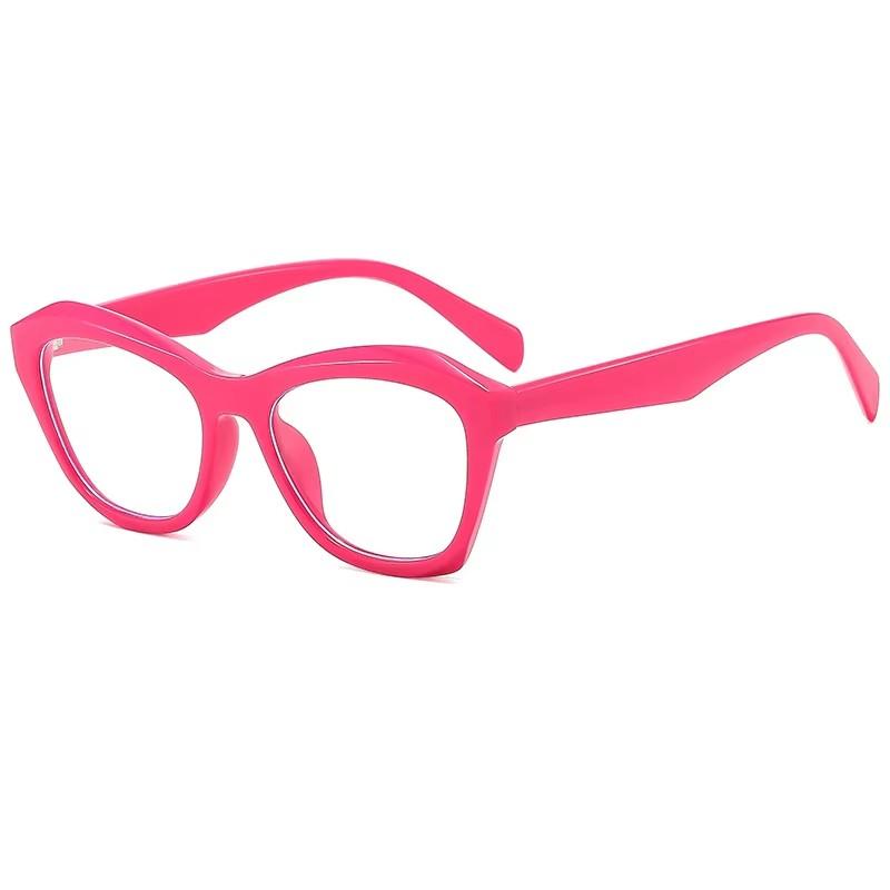 

Cat Eye Shape Clear Glasses Vintage Trend Multi Color Optional Blue Light Blocking Glasses 3860 красный