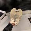 Slope Heel Rhinestone Pigeon Egg Cover Toe French Cool Slippers Women's 2025 Summer Shoes Outer Wear Temperament with Skirt Sandals