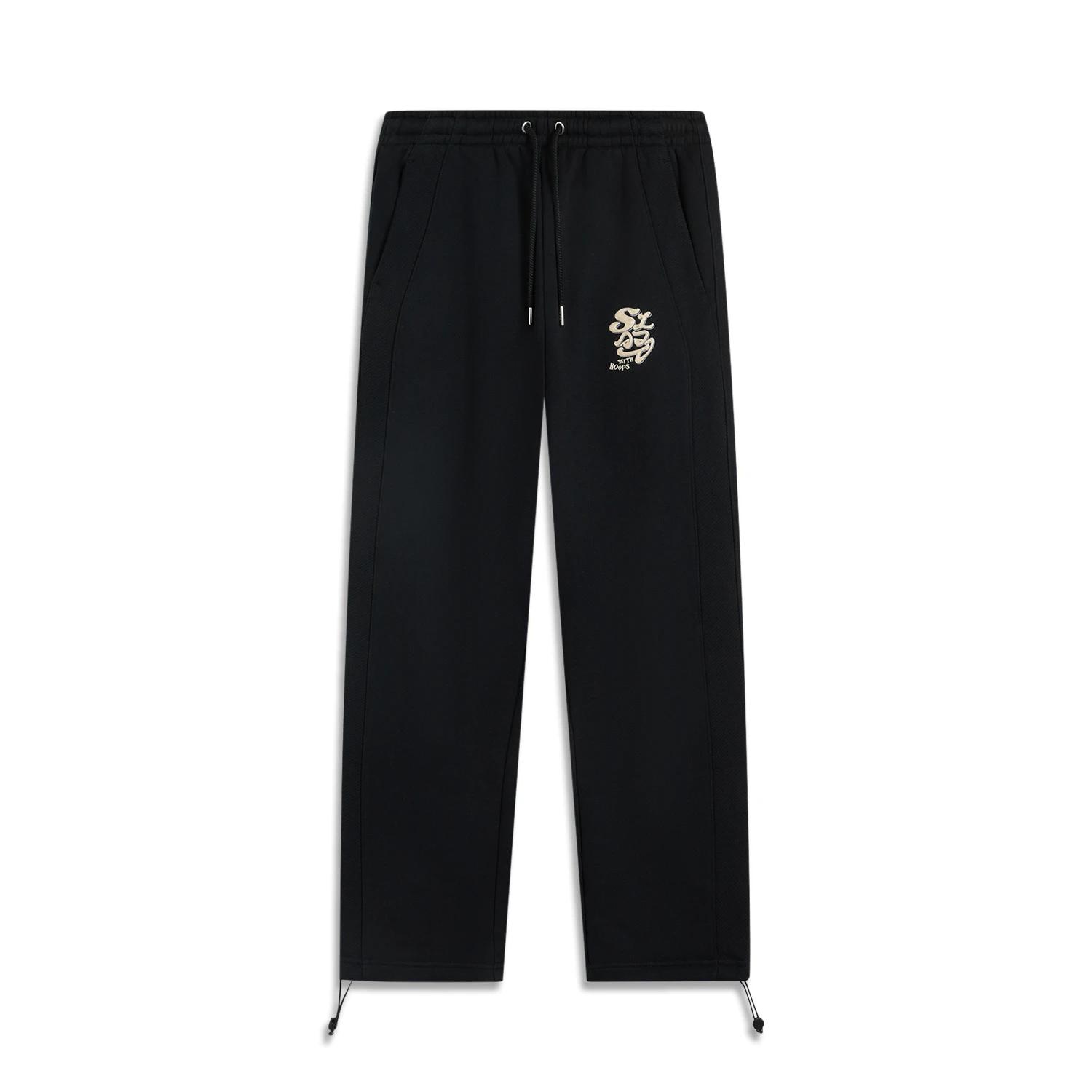 

Li Ning Баскетбольная серия Anti-Five Series Буква Средняя посадка Кулиска Удобные Дышащие Универсальные Прямые Повседневные Брюки Мужские низ AKLUC95-2 XL