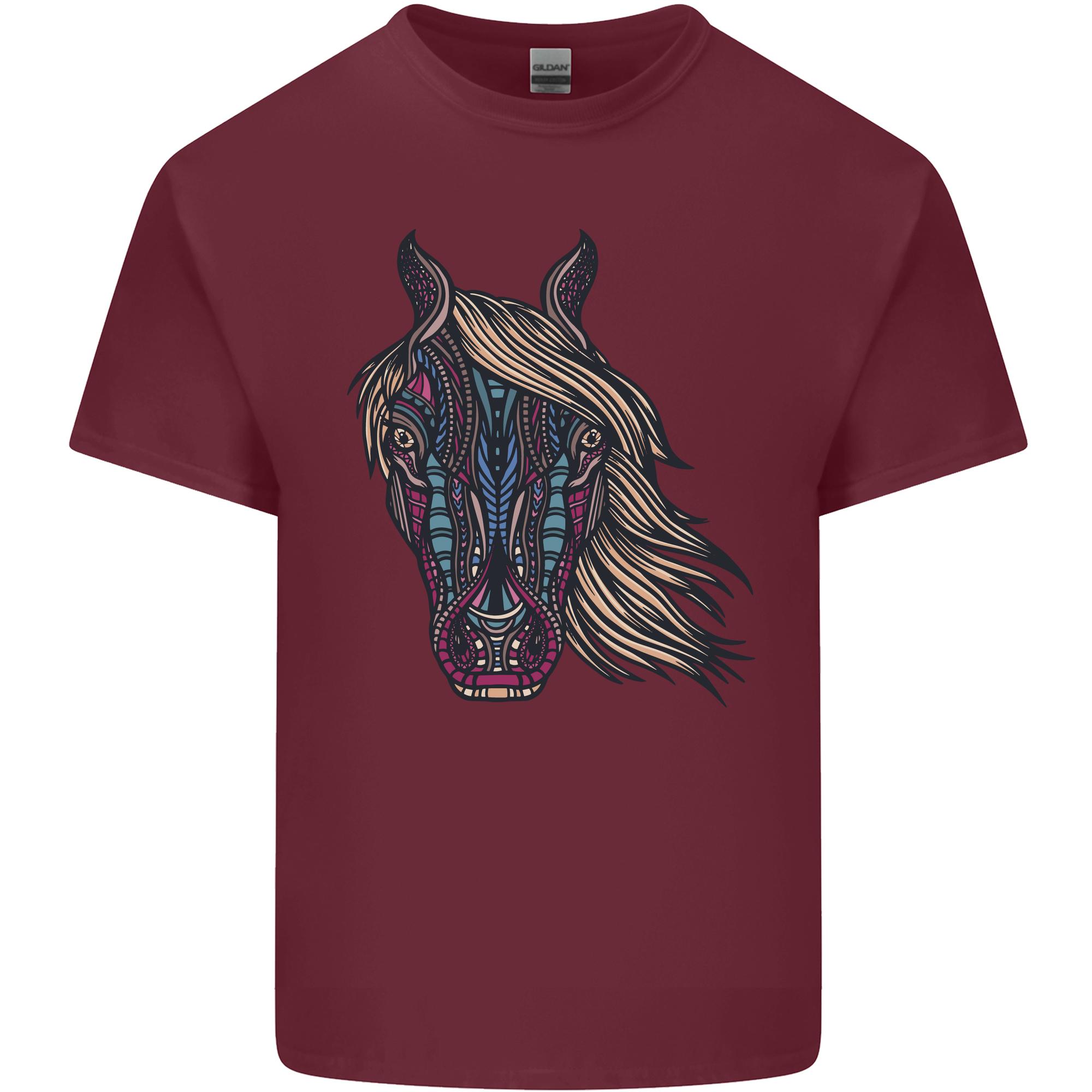 A Tribal Horse Equestrian Unisexs Light Cotton TShirt S