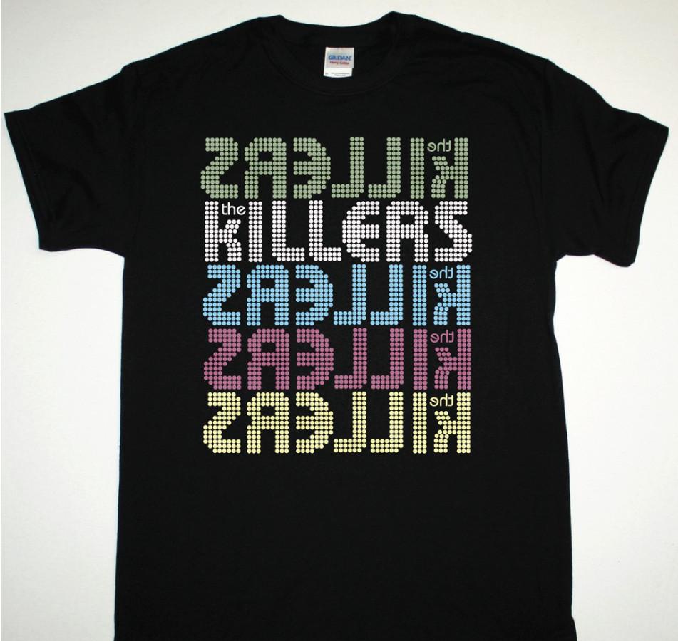 

THE KILLERS 5 LOGOS NEW BLACK Black unisex ALl size shirt Unisex T-Shirt M