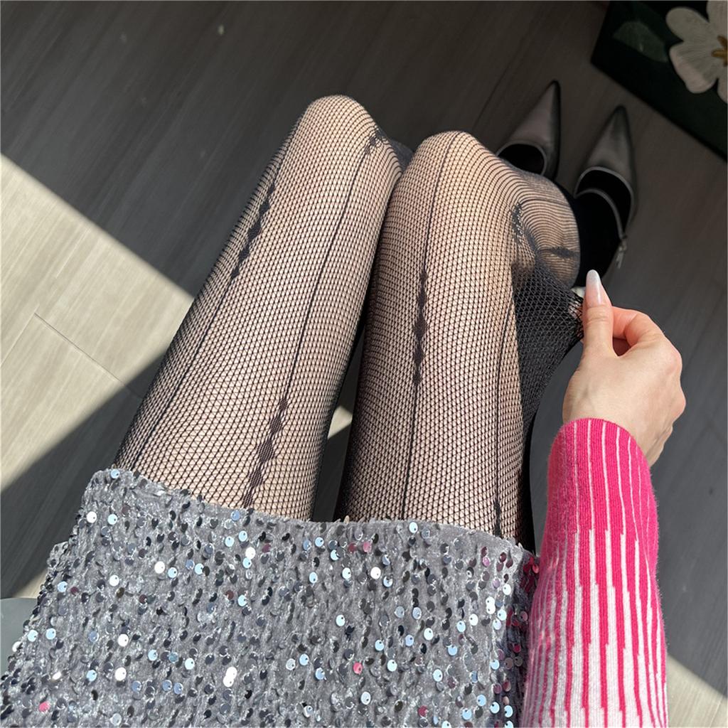 Women Lace Patterned Fishnet Tights High Waist Fishnets Leggings Net Stockings Pantyhose Thigh High Stockings Hosiery