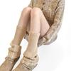 Solid Color Women's Foot Cover Retro Girl's Boots Heap Socks Women Knitted Leg Warmers  Harajuku