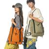 Travel And Hiking Solid Color Nylon Backpack With Drawstring Design