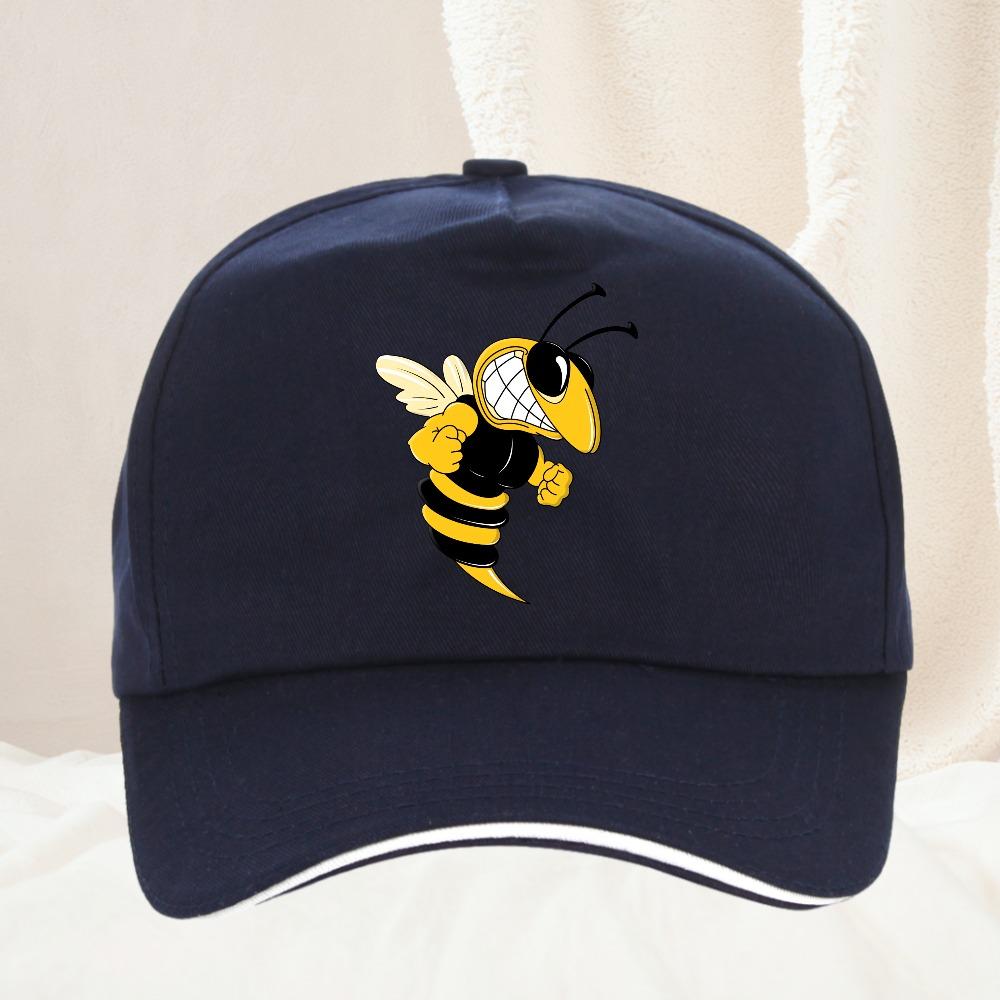 A bee print simple design baseball cap travel sunscreen versatile style for Unisex and Women