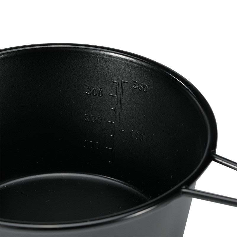 CAMPINGMOON Outdoor Titanium Coating Bowl for Picnic 450ml Handle 304 Stainless Steel Outdoor Camping Cookware