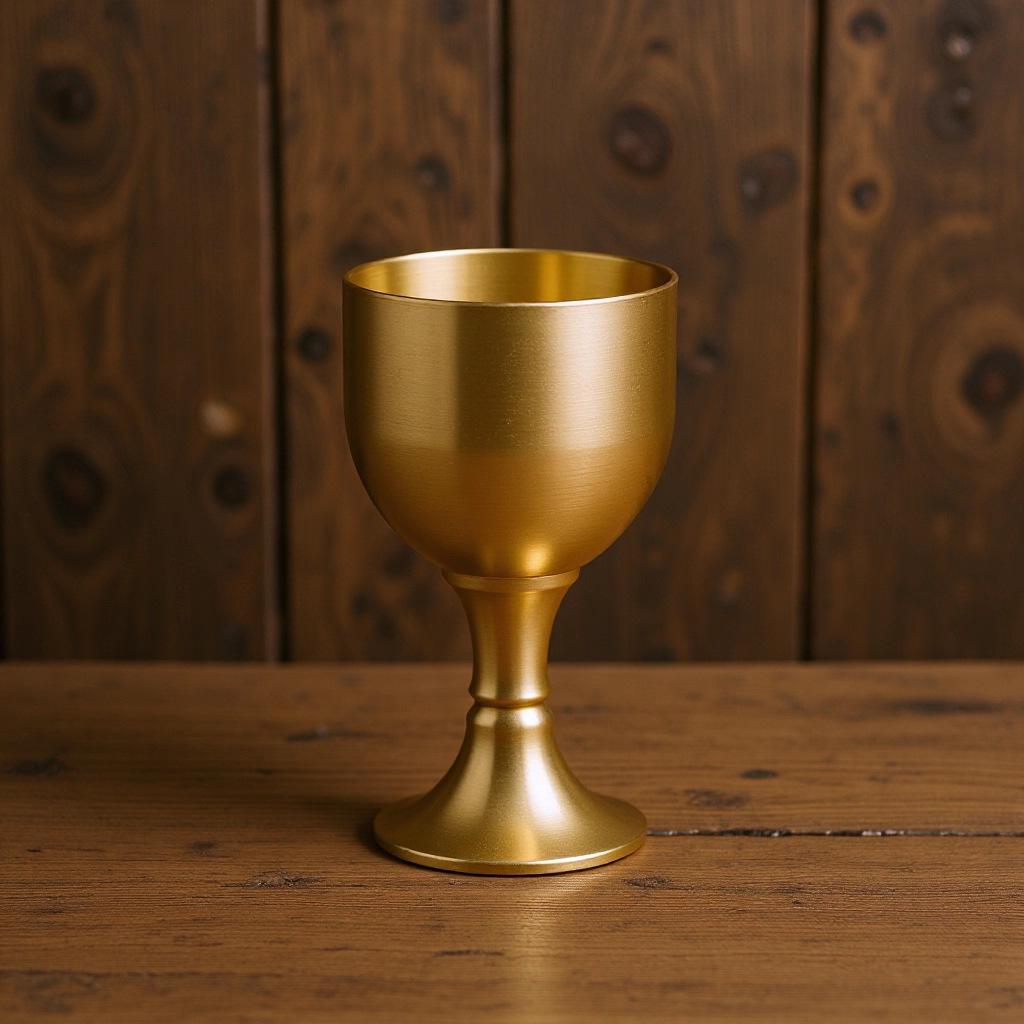 Brass Baijiu Wine Glass - Tall Stem Shot Glass Ornament for Household Use