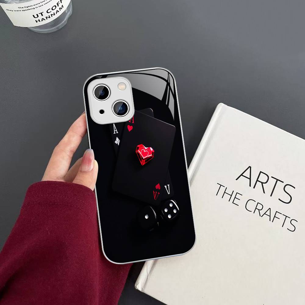 

Poker Pattern Game Tempered Glass For Iphone 14 13 12 11 Pro Mini XS MAX 14Plus X XS XR Fundas iphone XS