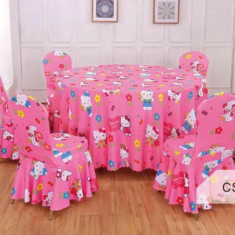 Hotel Chair Cover Household Stool Cover Restaurant Banquet Cartoon Theme Universal Baby Chair Cover Non-Slip