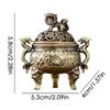 Zinc Alloy Incense Burner Holder Hollow Incense Purify Air Scent Diffuser Tool for Meditation Room Kitchen Bedroom Tea Room