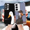 Funny Cartoon Goose Game Plating Phone Case For Samsung A17 A07 A37 A57 A16 A56 A15 A55 A14 A54 A13 A53 A26 A36 A25 A35 A24 A34