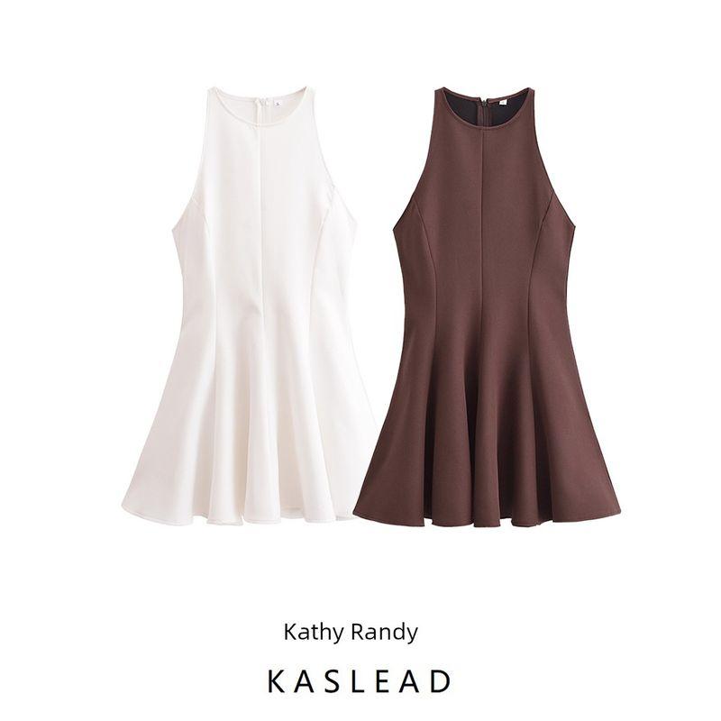 Kaslead New Arrival Women's Clothing Fashion Style Fashion Silm Width Ornaments Collar Dress 2184187