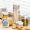 380/1100/1800ml Vacuum Food Storage Box Fresh-Keeping Transparent Kitchen Storage Jars Press-type Food Grade Grains Cans Kitchen