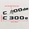 Nuevo Estilo de Coche Cromado Negro ABS 3D Insignia C300e C300de Pegatina Emblema Maletero Trasero Pegatinas Para Mercedes Benz C300e C300de W206