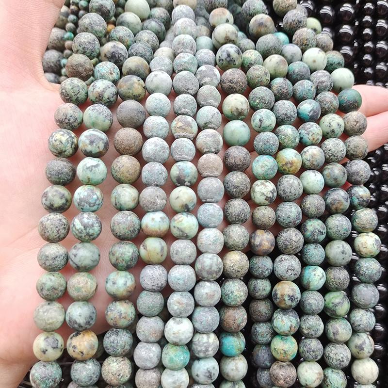 6/8/10mm Matte Stone Beads Natural Stone Beads Round Loose Spacer Beads For Jewelry Making DIY Bracelet Necklace Accessories