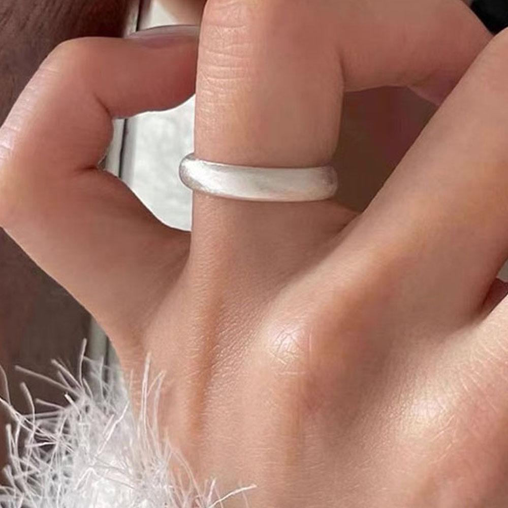 

BF CLUB 925 Sterling Rings for Women Fashion Geometric Handmade Irregular Narrow Ring Party Christmas Gift resizable