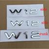 Car Styling Universal 3D ABS Emblem W12 Car Body Rear Trunk Fender Badge Sticker Auto Accessory for A6 A7 A8 S6 S8 RS6 Rs8