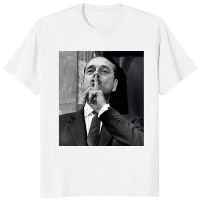 Jacques Chirac - Cicho! Koszulka Hush Chirac Jacques Chirac Polityka Francuski Polityk Prezydent Prawica Rpr Odzież Męska Camisetas