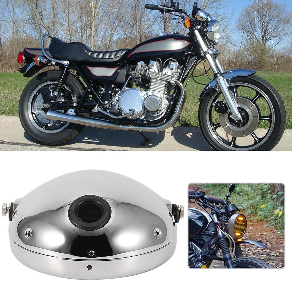 7 Inch Iron Motorcycle Modification LED Headlight Head Lamp Housing Cover(Black)