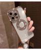 Luxury Electroplated Diamond Glitter Case For iPhone 11 12 13 14 15 16 Pro Max 14 Plus Transparent Hollow Out Bumper Soft Cover