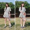 Semir Women's Summer Two-Piece Set: Off-Shoulder Top & Pleated Skirt
