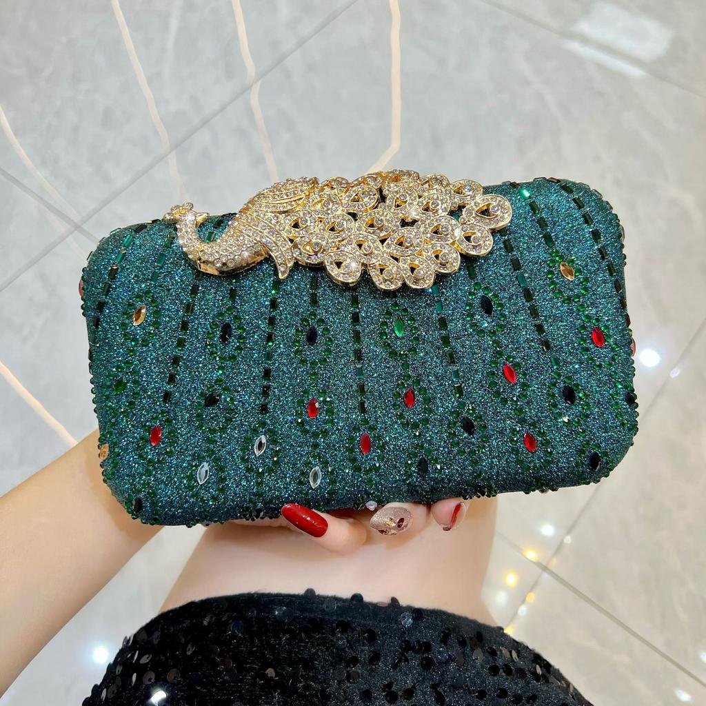 Bolso de Mano de Noche con Pedrería para Damas - Bolso Cruzado con Fragancia Estilo Francés - Bolso de Hombro Moderno