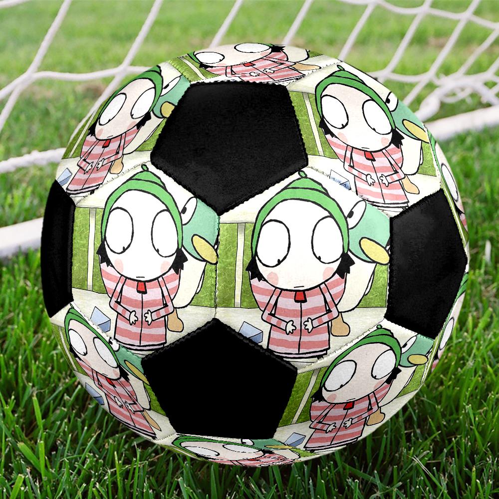 Sarah & Duck Theme Size 5 Soccer Ball, Suitable for Both Indoor and Outdoor Matches, a Gift Suitable for Everyone.