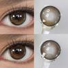 FreshLady 1 Pair 2pcs 14.20mm Natural Brown Colored Contact Lenses, Yearly Disposable 40% Water Contact Lenses