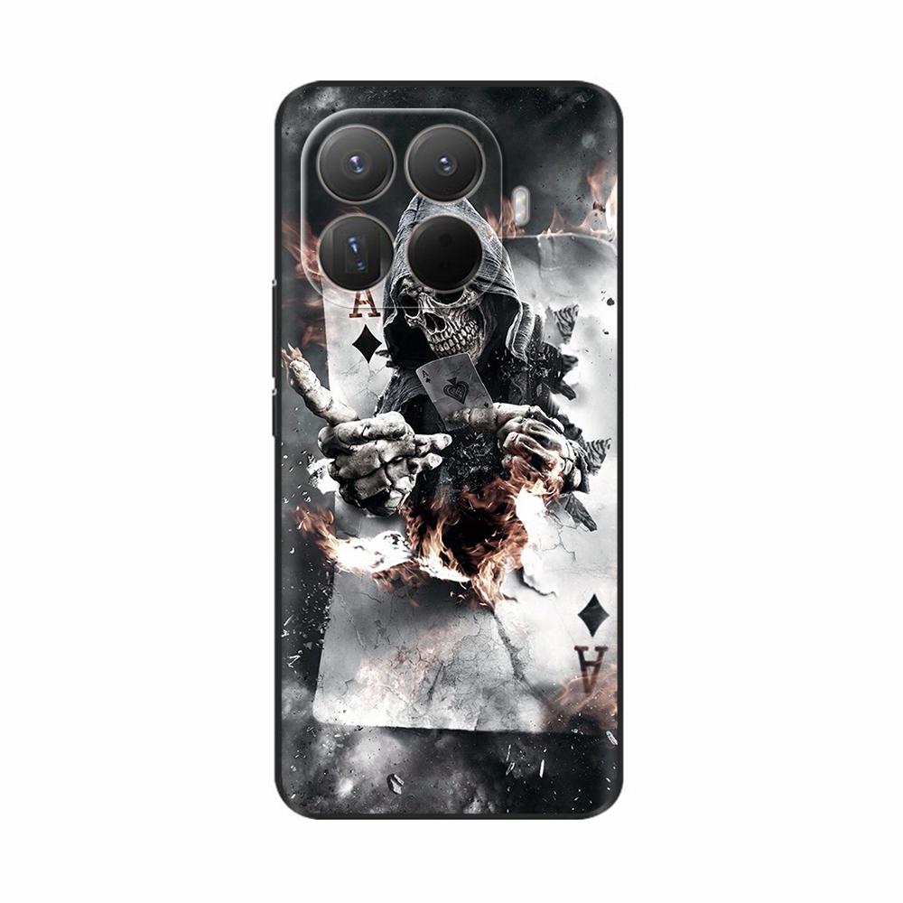 Pro Xiaomi 15T Pro Pouzdro Cool Lebka Měkký Matný Silikonový Zadní Kryt Pro Xiaomi 15T mi15T Pro Pouzdro Plný Ochranný Kryt Telefonu