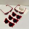 5PCS Heart Cute Ladies fashion Sunglasses Combination Wedding Party Decoration Glasses
