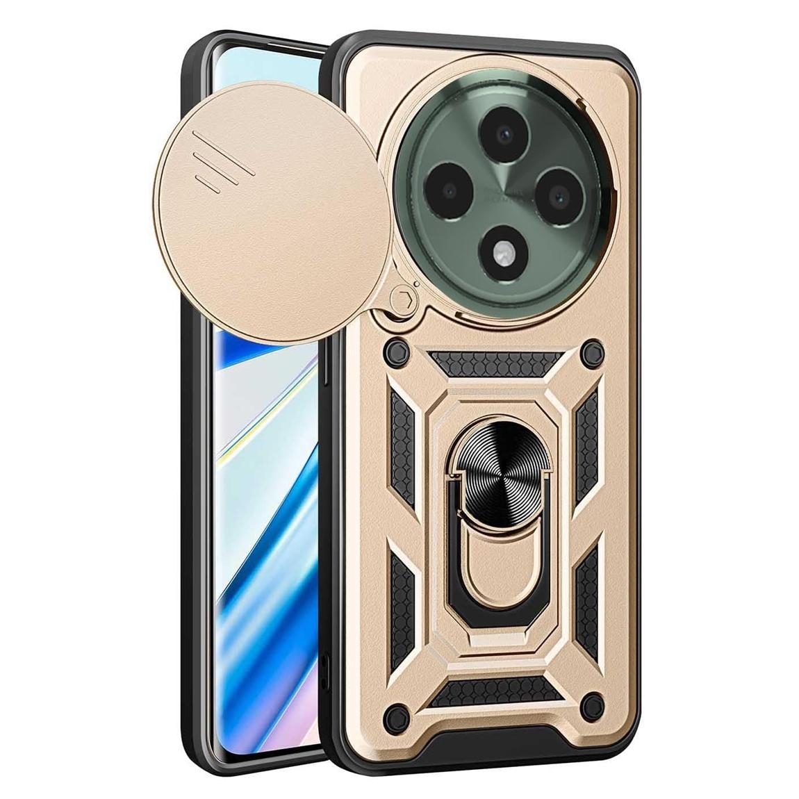 

Чехол Armor для OPPO Reno 12F 12FS 5G Reno12 F FS 5G, защитный чехол для объектива с кольцом, магнитный держатель, чехол Fundas OPPO Reno 12F 5G золотой