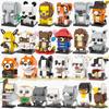 MOOXI Animal Series MOC Brick Panda Tiger Cat BrickHeaded Ser Model Adultes Building Block Kids Education Toys For Children Gift