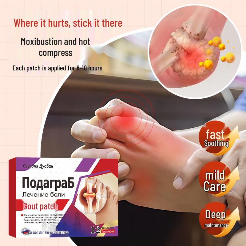 Gout Relief Joint Pain Patch for Middle-Aged and Seniors: Eases Finger Swelling and Discomfort