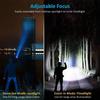 T6 Ultra Powerful 800LM Flashlight with Zoom 200M Long Range High Power LED Rechargeable Tactical Lantern Strong Torch