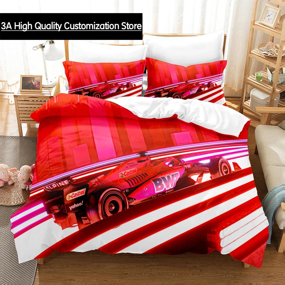 Formula Racing Car Bedding Sets 3D Boys Duvet Cover Set With Pillowcase Twin Full Queen King Bedclothes Bed Linen For Boys Girls