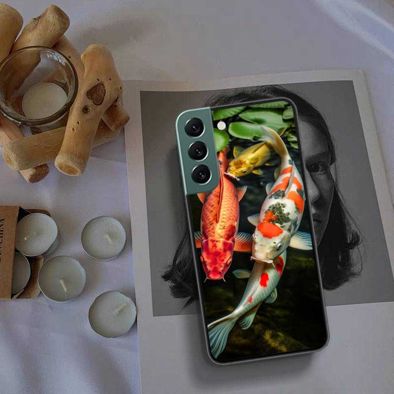 Hochwertige Zierfisch- und Koi-Karpfen-Handyhülle für Samsung Galaxy S22 S25 Ultra S21 S10 Plus S26 Edge S20 S23 S24 FE Hülle