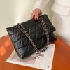 Fashi Embroidery Plaid Crossbody Bags, Casual Chain Shoulder Bag For Women Daily Used