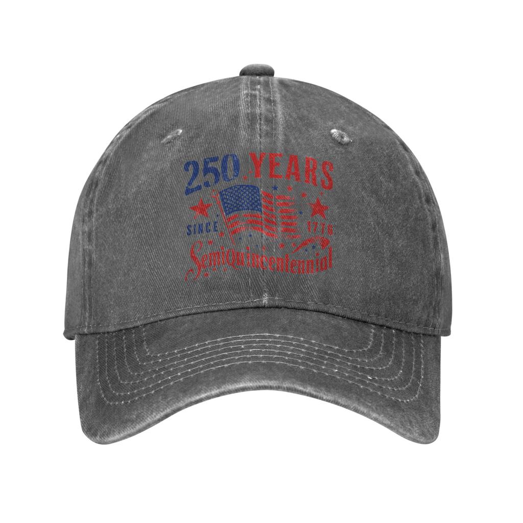 250 Years American Anniversary Print Cap Men Women Cotton  Trucker Hat Lerisure Wear Baseball Cap Adjustable