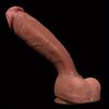 LANZI TOYS New Pink 12-inch Fake Penis, Realistic Double-layer Silicone Fake Penis, Adult Silicone Sex Toy Penis, Couple Life Sex Toys