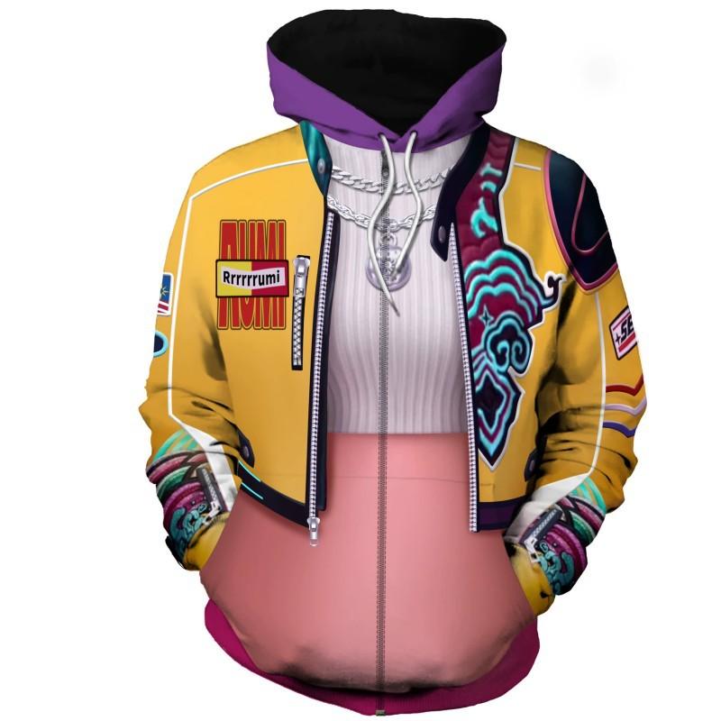 

K-pop Охотники на демонов Мультяшный принт Женские Мужские Куртки Толстовки с капюшоном Повседневные на молнии Мужской спортивный костюм Модная куртка Мужская одежда Верхняя одежда XXS