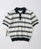 ANALOG MOOD Modern Striped Short Sleeve Knit (Ivory)