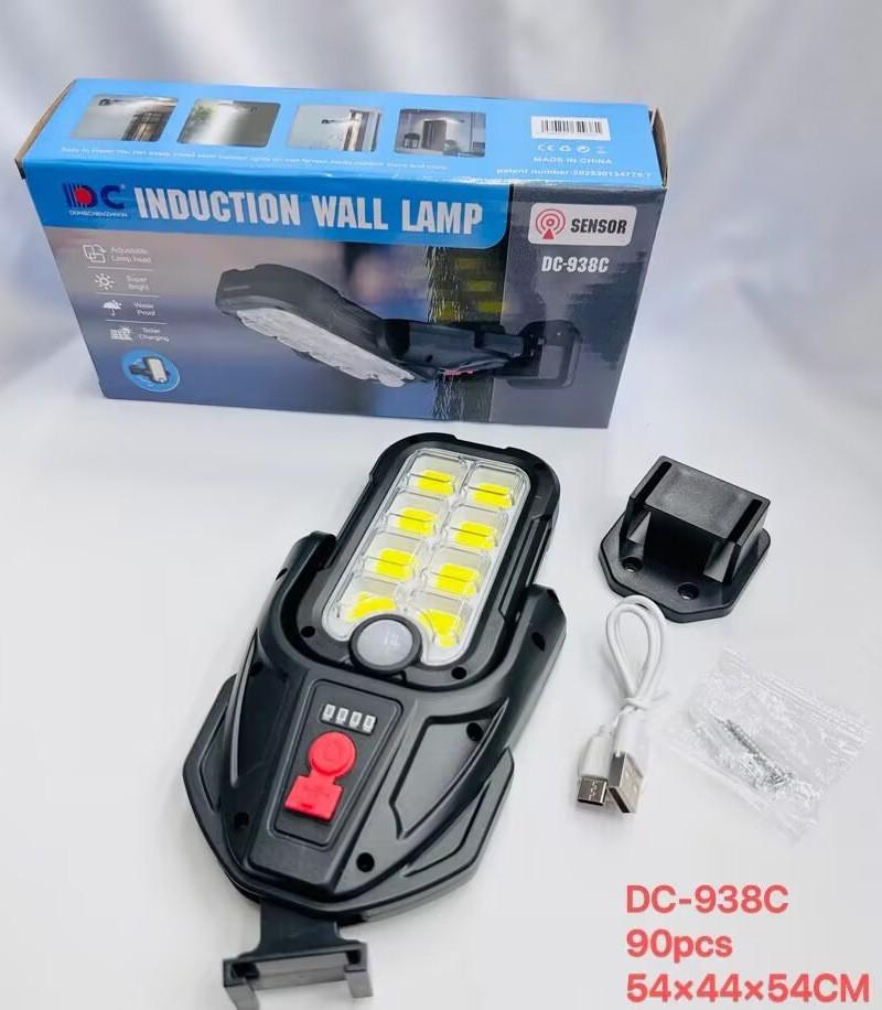 New Solar Outdoor Courtyard Light: Motion Sensor Integrated Street Lamp, Type-C Rechargeable Rotatable Wall Light
