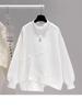 2026 Plus Size Women's Half-High Collar Sweatshirt - Spring/Autumn Korean Style Simple Loose Jacket