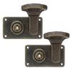 2Pcs Vintage Box Lock Suitcase Latch Brass Clasp Padlock Furniture Hardware Wooden Trunk Hasp Locker Closure Fastener
