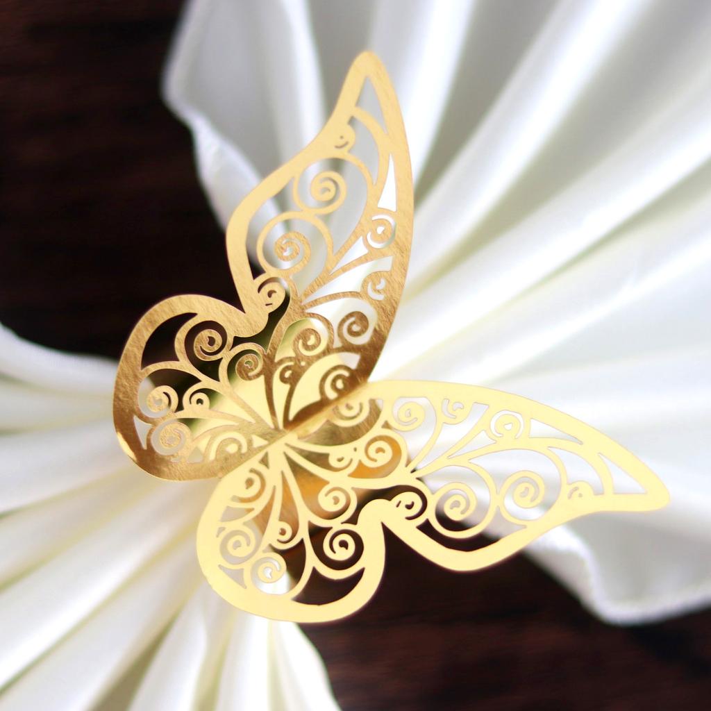 50Pcs Laser Colour Paper Napkin Rings For Wedding Birthday Christmas Dinner Home Table Decor Napkin Rings Holders Party Supplies
