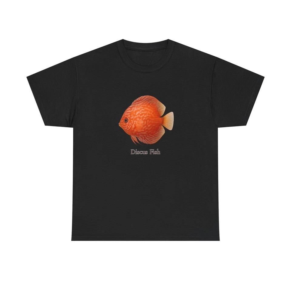 Unisex Adult T Shirt Discus Fish Tropical Round Art