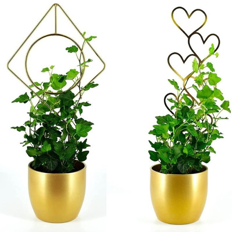 Iron Garden Stake Suitable For Climbing Flowers Decorative Plant Support Weather Resistant Metal Trellis Simple Assembly