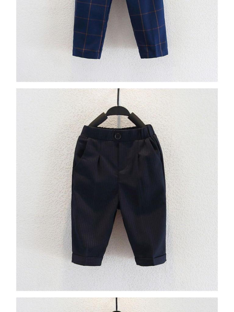 Kids' Black Dress Pants & Girls' Navy Straight-Leg Uniform Pants with Full Elastic Waist